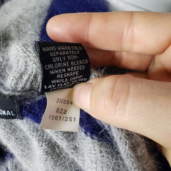 Moda International rabbit hair wool stripe Sweater - Picture 2 of 8